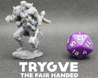 Trygve, The Fair handed - Printed Obsession - Deity Fight Club - D&D Dungeons and Dragons / Pathfinder Tabletop Miniature