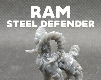 Ram Steel Defender - Printed Obsession - D&D Dungeons and Dragons / Pathfinder Tabletop Miniature