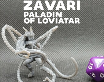 Zavari, Paladín de Loviatar/Zon-Kuthon/Demonio de las Cadenas - Impreso Obsesión - Miniaturas de mesa para D&D Dungeons and Dragons/Pathfinder