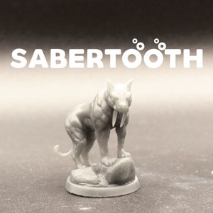 Sabretooth Tiger / Sabertooth - CastNPlay - D&D Dungeons and Dragons / Pathfinder Tabletop Miniature Animal Companion Wild Shape