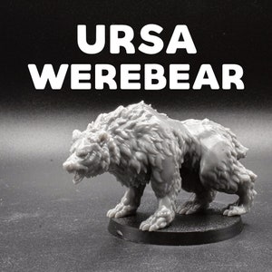 Ursa Werebear - Dire Bear Druid Wildshape Animal - Printed Obsession - D&D Dungeons and Dragons / Pathfinder Tabletop Miniature Monster