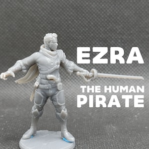 Ezra - Pirate / Fencer - Dragon Trapper&#39;s Lodge - D&D Dungeons and Dragons / Pathfinder Tabletop Miniature Character