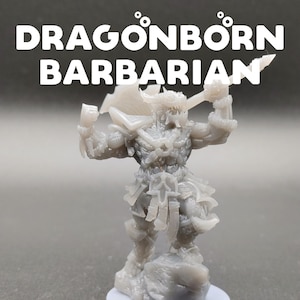 Dragonborn Barbarian - CastNPlay - D&D Dungeons and Dragons / Pathfinder Tabletop Miniature