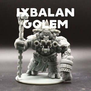 Ixbalan Golem - Aztec Construct - CastNPlay - D&D Dungeons and Dragons / Pathfinder Tabletop Miniature Monster
