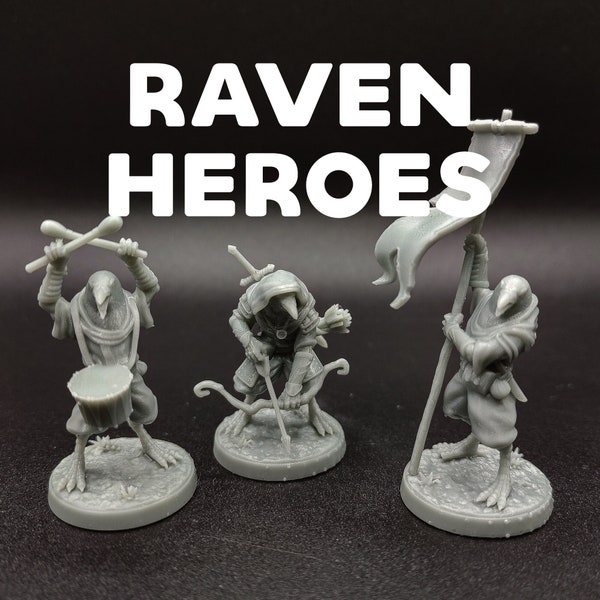 Raven Heroes / Kenku Aarakocra Warriors - Dragon Trapper's Lodge - D&D Dungeons and Dragons / Pathfinder Tabletop Miniature Character
