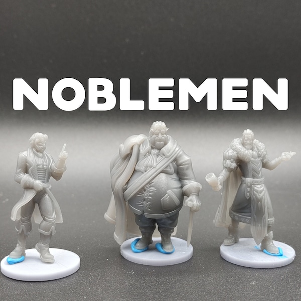 Noblemen - Wealthy Nobles - Aristocrats - CastNPlay - Royal Feast - D&D Dungeons and Dragons / Pathfinder Tabletop Miniature NPC Characters