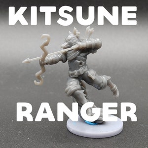 Kitsune Ranger - Galaad Miniatures - D&D Dungeons and Dragons / Pathfinder Tabletop Miniature