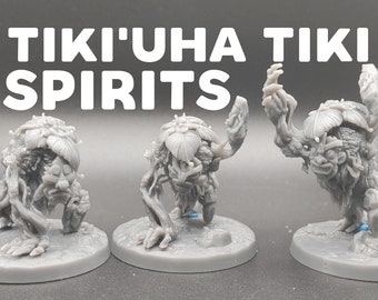 Tiki'uha Tiki Spirits / Shambling Mounds - The Floating Isle - Dragon Trapper's Lodge - D&D Dungeons and Dragons / Pathfinder Miniature