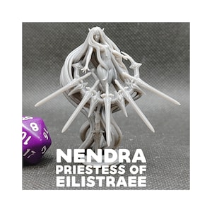 Nendra, Priestess of Eilistraee - Printed Obsession - Deity Fight Club - D&D Dungeons and Dragons / Pathfinder Tabletop Miniature