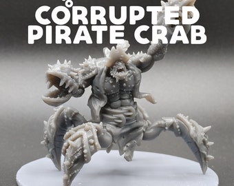 Corrupt Crab Pirate - Crab Man Swashbuckler - Deep Sea Tales CastNPlay - D&D Dungeons and Dragons / Pathfinder Tabletop Miniature Character