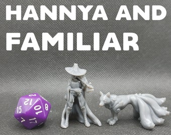 Hannya and Familiar - Printed Obsession - Hell Hath No Fury - D&D Dungeons and Dragons / Pathfinder Tabletop Miniature Monster
