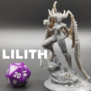Lilith - Demon / Devil / Fiend / Succubus Pinup - Galaad Miniatures - D&D Dungeons and Dragons / Pathfinder Tabletop Miniature Monster