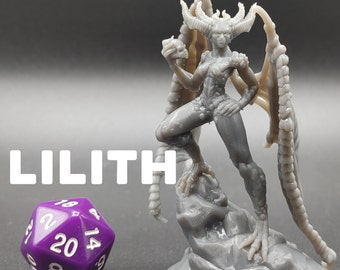 Lilith - Demon / Devil / Fiend / Succubus Pinup - Galaad Miniatures - D&D Dungeons and Dragons / Pathfinder Tabletop Miniature Monster