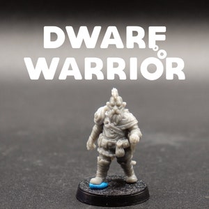 Dwarf Warrior - Fighter Soldier Barbarian Berserker - Galaad Miniatures - D&D Dungeons and Dragons / Pathfinder Tabletop Miniature Character