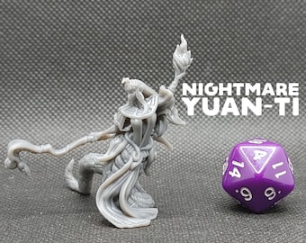Serpentfolk Nightmare / Half Snake - Printed Obsession - Half Snake Forgotten Tribe - D&D Dungeons and Dragons / Pathfinder Tabletop Monster