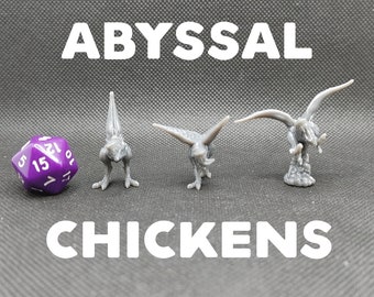 Abyssal Chicken - Printed Obsession - Halloween 2020 - D&D Dungeons and Dragons / Pathfinder Tabletop Miniature