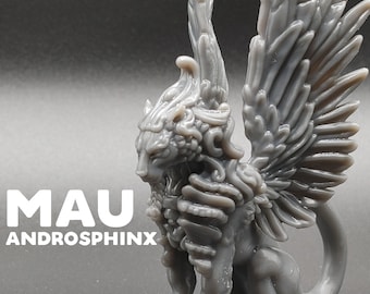 Mau Sphinx / Androsphinx - Printed Obsession - Master of Riddles - D&D Dungeons and Dragons / Pathfinder Tabletop Miniature Monster