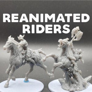 Reanimated Riders - Undead Cavalry - CastNPlay - D&D Dungeons and Dragons / Pathfinder Tabletop Miniature Monster