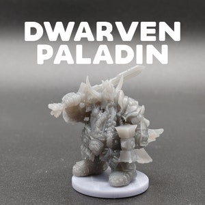 Dwarven Paladin - Dwarf Fighter - Adventurer&#39;s Guild - CastNPlay - D&D Dungeons and Dragons / Pathfinder Tabletop Miniature Character