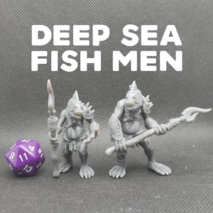 Deep Sea Fish Men / Kuo Toa / Sahuagin - Brayan Nafarrate - D&D Dungeons and Dragons / Pathfinder Tabletop Miniature Monster