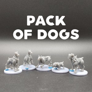 Pack of Dogs - CastnPlay - D&D Dungeons and Dragons / Pathfinder Tabletop Miniature
