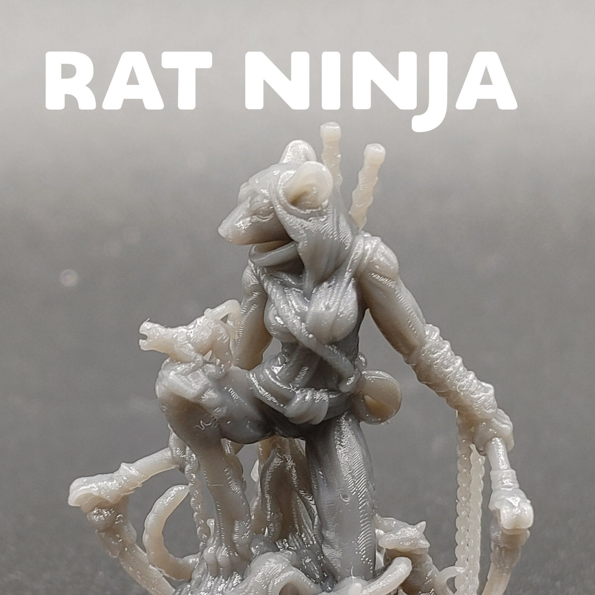 Rat Ninja - Assassin - PRESUPPORTED - 32mm D&D, 3D models download