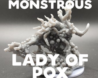 Monstrous Lady of Pox - Printed Obsession - D&D Dungeons and Dragons / Pathfinder Tabletop Miniature