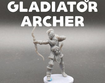 Gladiator Archer - Galaad Miniatures - D&D Dungeons and Dragons / Pathfinder Tabletop Miniature