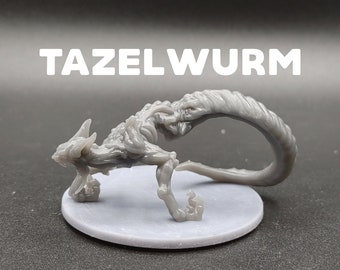 Tazelwurm - Printed Obsession - Cryptid - D&D Dungeons and Dragons / Pathfinder Tabletop Miniature Monster