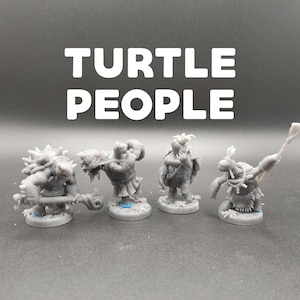 Turtle People - Tortle - Dragon Trapper&#39;s Lodge - D&D Dungeons and Dragons / Pathfinder Tabletop Miniature Character