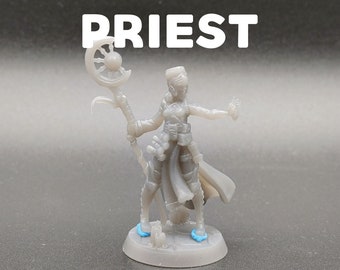Priest - Cleric - Galaad Miniatures - D&D Dungeons and Dragons / Pathfinder Tabletop Miniature