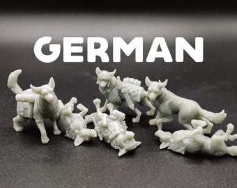 German Shepard Dog Animal Companion - CastNPlay - D&D Dungeons and Dragons / Pathfinder Tabletop Miniature Cute Adventuring Puppy