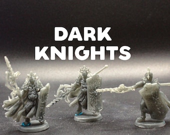Dark Knights / Anti-Paladins - Galaad Miniatures - D&D Dungeons and Dragons / Pathfinder Tabletop Miniature Characters