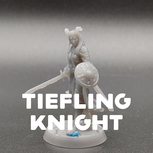 Tiefling Knight - Galaad Miniatures - D&D Dungeons and Dragons / Pathfinder Tabletop Miniature