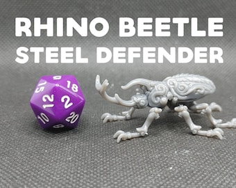 Rhino Beetle Steel Defender - Printed Obsession- D&D Dungeons and Dragons / Pathfinder Tabletop Miniature