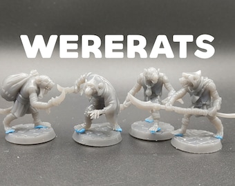 Wererats - Ratfolks - Galaad Miniatures - D&D Dungeons and Dragons / Pathfinder Tabletop Miniature