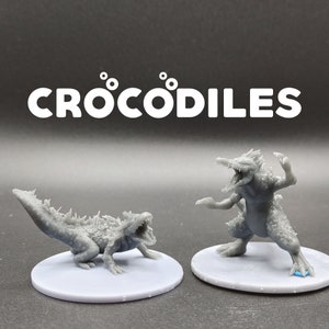 Crocodiles - CastNPlay - D&D Dungeons and Dragons / Pathfinder Tabletop Miniature