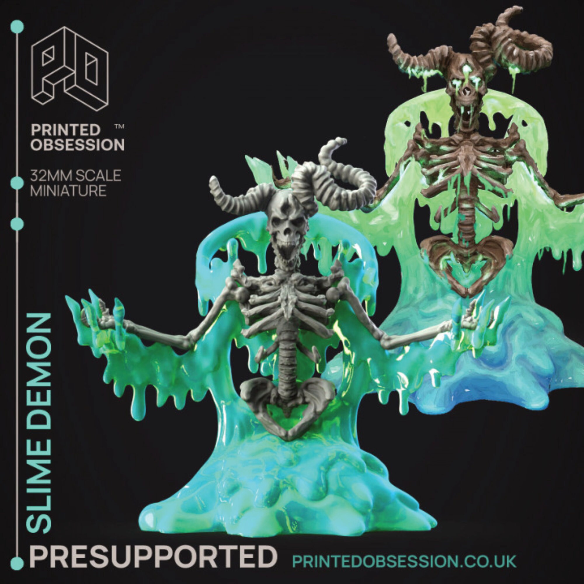 Slime Demon - Juiblex - Slime God Gelatinous Ooze Oblex - Printed