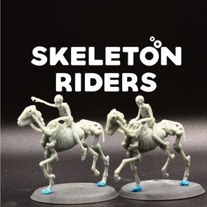 Skeleton Riders - Undead Cavalry - Yasashii Kyojin - Adventurer&#39;s Guide Book of Beasts - D&D Dungeons and Dragons / Pathfinder Tabletop Mini