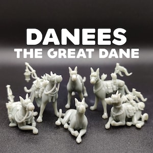 Danees - The Great Dane Companion - Dog Animal Companion / Warrior&#39;s Pet - CastNPlay - D&D Dungeons and Dragons Tabletop Miniature