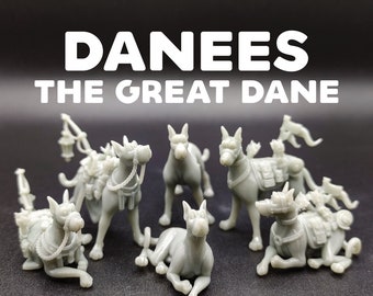 Danees - The Great Dane Companion - Dog Animal Companion / Warrior's Pet - CastNPlay - D&D Dungeons and Dragons Tabletop Miniature