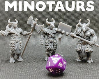 Minotaur Set - Brayan Nafarrate - D&D Dungeons and Dragons / Pathfinder Tabletop Miniature Monster