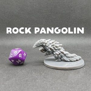 Rock/Magma Pangolin - Printed Obsession - Elemental Creature - D&D Dungeons and Dragons / Pathfinder Tabletop Miniature