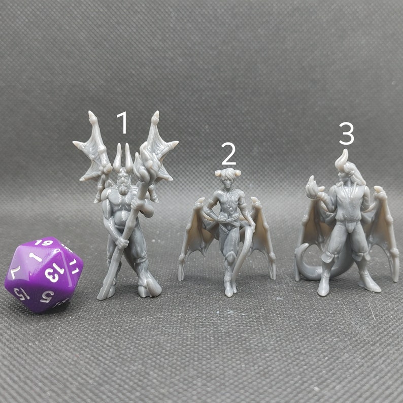 Incubus Set / Incubi Printed Obsession Lesser Demons D&D Dungeons and Dragons / Pathfinder Tabletop Miniature Monsters image 3