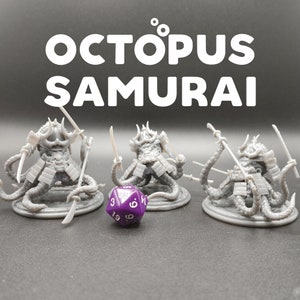 Octopus Samurai - Brayan Nafarrate - D&D Dungeons and Dragons / Pathfinder Tabletop Miniature
