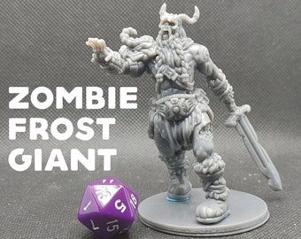Zombie Frost Giant - Printed Obsession - D&D Dungeons and Dragons / Pathfinder Tabletop Miniature Monster