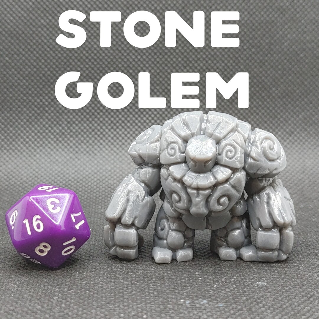 Stone Golem - Printed Obsession - Construct - D&D Dungeons