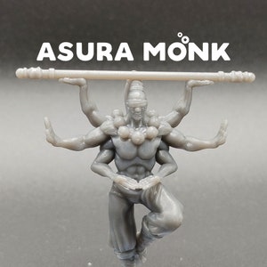 Asura Monk - Printed Obsession - D&D Dungeons and Dragons / Pathfinder Tabletop Miniature