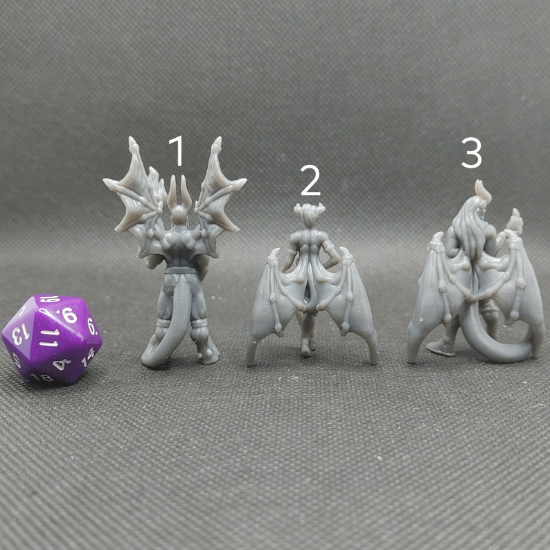Incubus Set / Incubi Printed Obsession Lesser Demons D&D Dungeons and Dragons / Pathfinder Tabletop Miniature Monsters image 5