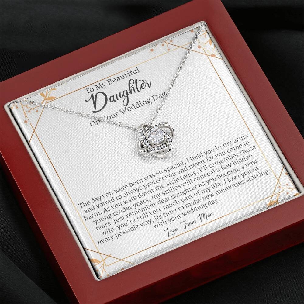 Mother To Daughter Wedding Day Necklace Gift Daughter Wedding Etsy